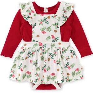 Burt's Bees Baby Festive Red and Cream Set